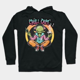 Galactic Groove: Alien in Hip Hop Gear Hoodie